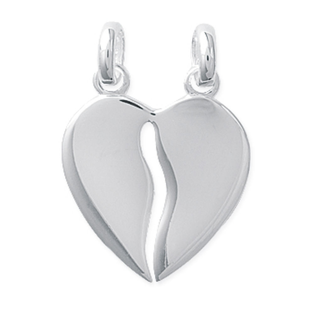 Plaque coeur secable en Argent 925 /1000