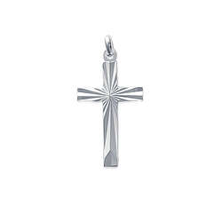 Pendentif religieux croix ciselee  en Argent 925 /1000