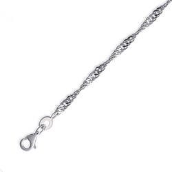Chaine maille singapour 45cm  en Argent 925 /1000