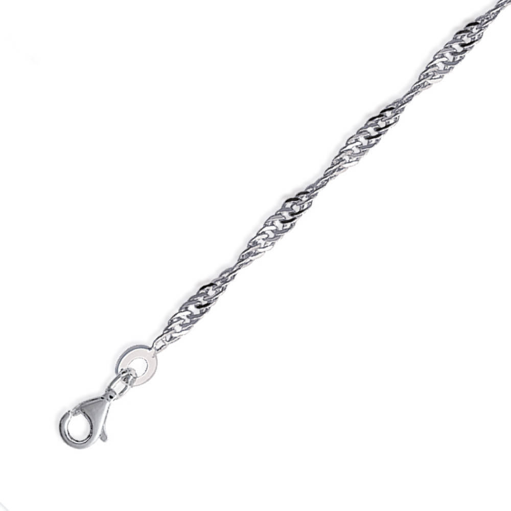 Chaine maille singapour 45cm en Argent 925 /1000