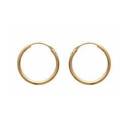 Paire de créoles lisses  en Plaqué Or