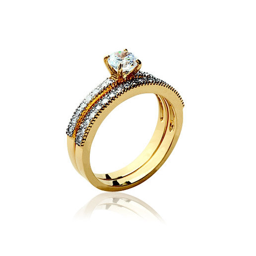 Solitaire en Plaqué Or