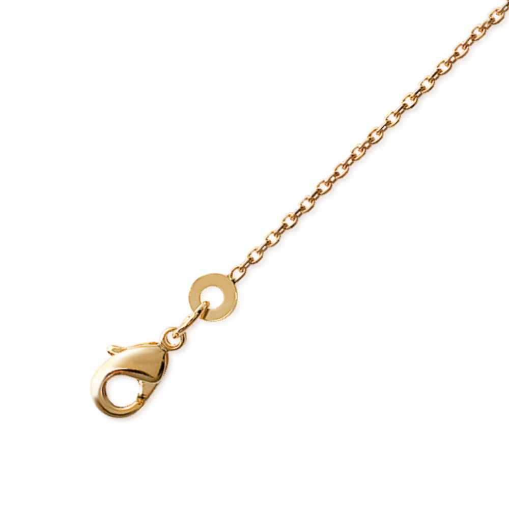 Chaine maille forcat 42cm en Plaqué Or