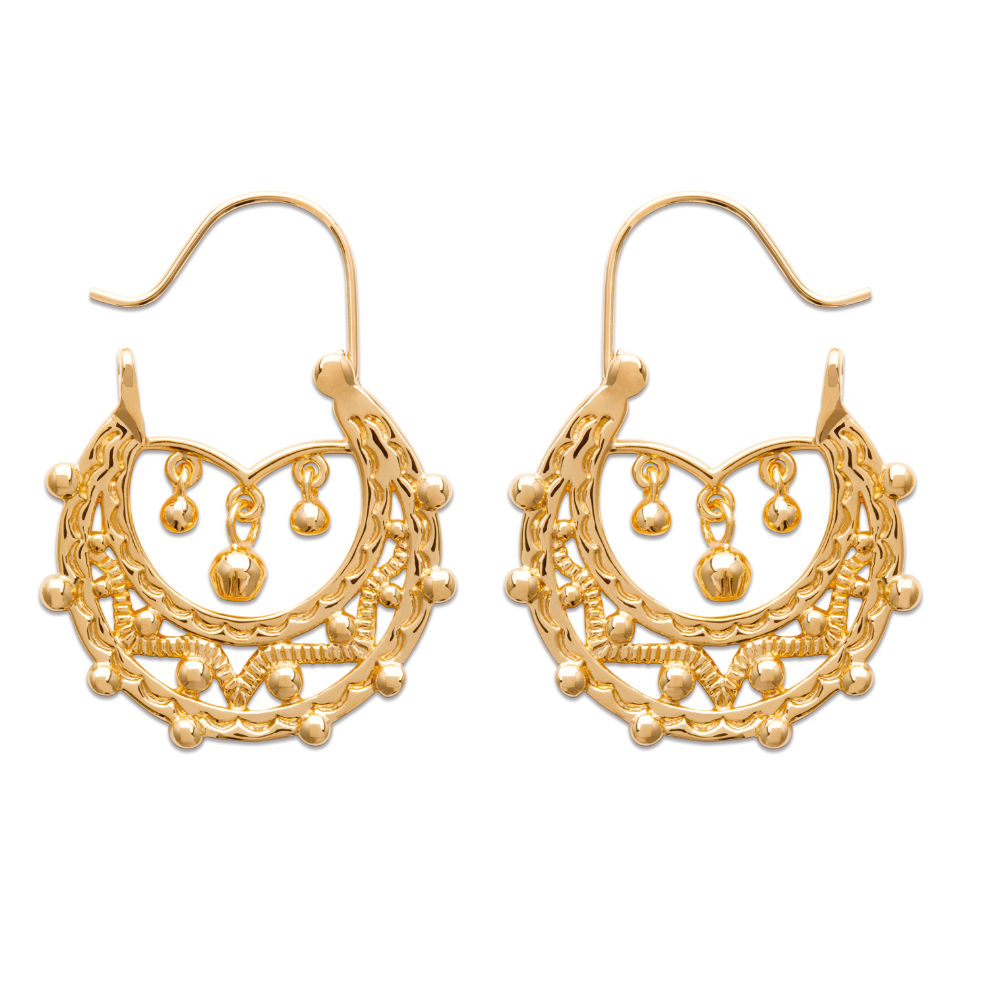 Paire de créoles savoyarde en Plaqué Or