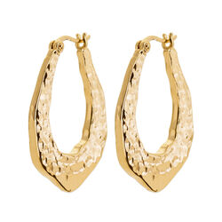 Paire de créoles martelee  en Plaqué Or