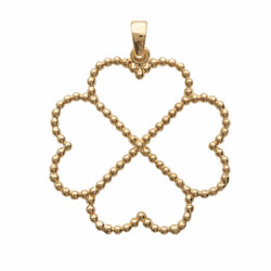 trefle a 4 feuilles / couer  en Plaqué Or