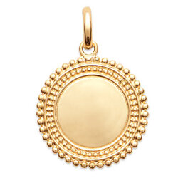 ronde avec granulation  en Plaqué Or