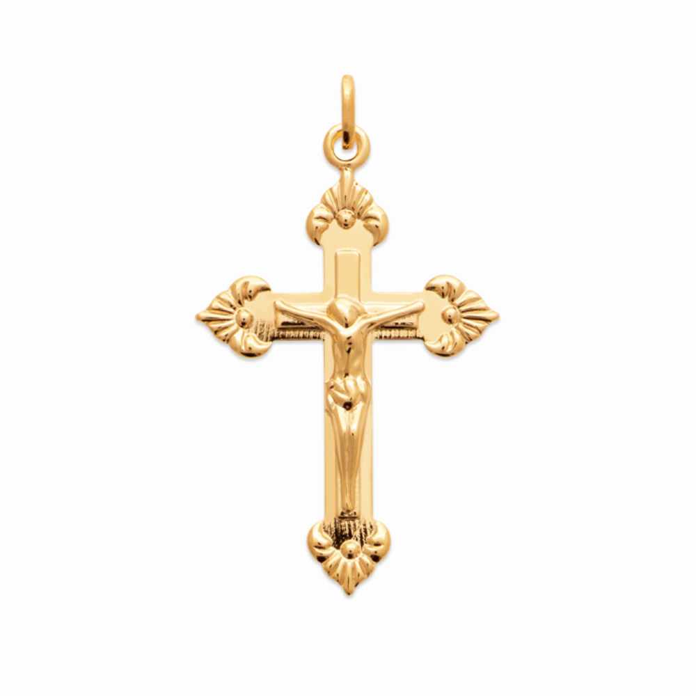 Pendentif religieux croix en Plaqué Or