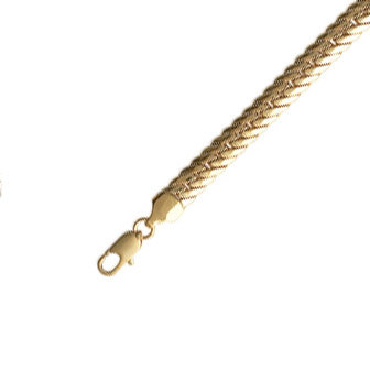 Gourmette maille anglaise en Plaqué Or
