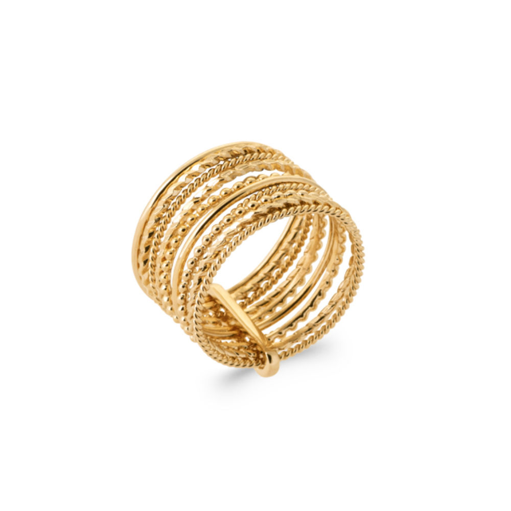 Bague motif semainiere en Plaqué Or