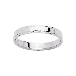 Rhodiée 3mm  en Argent 925 /1000