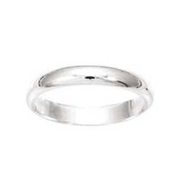 Alliance argent rhodié en Argent 925 /1000