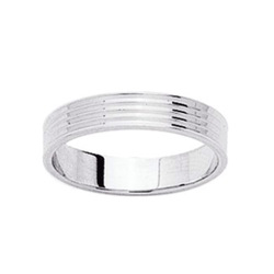 Alliance argent rhodié  en Argent 925 /1000