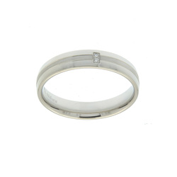 diamant 0.02 Ct  en Argent 925 /1000