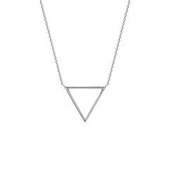 Ras du Cou triangle découpé maille forcat  en Argent 925 /1000