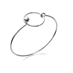 Bracelet Rigide croisé boule  en Argent 925 /1000