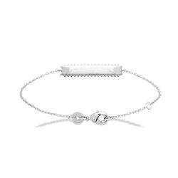 Identité maille forcat plaque rectangulaire  en Argent 925 /1000