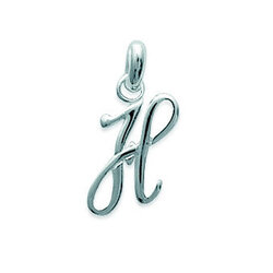 Prénom lettre H  en Argent 925 /1000
