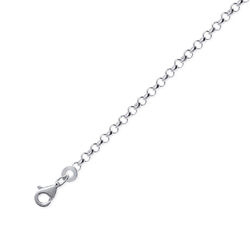 Chaine maille jaseron 40cm  en Argent 925 /1000