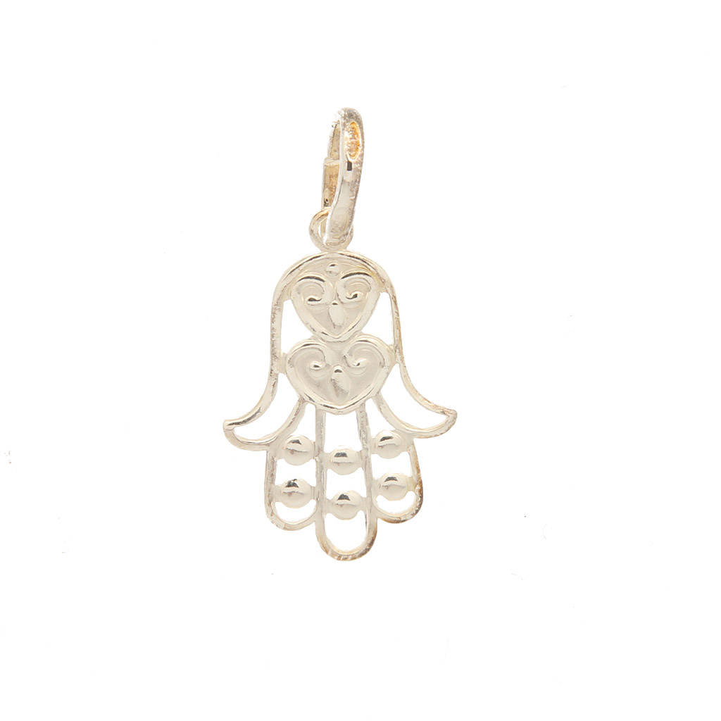 Pendentif religieux main découpée en Argent 925 /1000