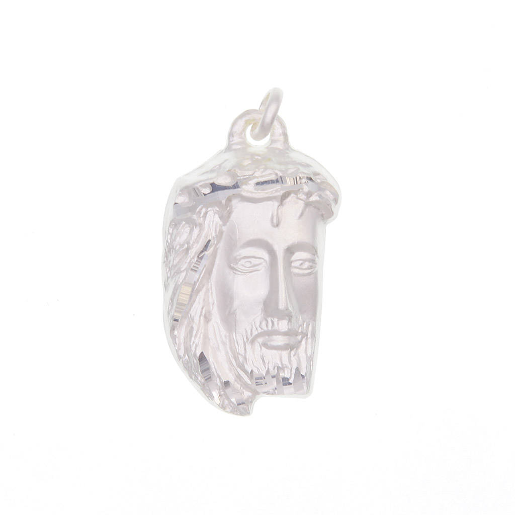 Pendentif religieux tete de Christ en Argent 925 /1000