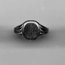 Chevalière Table tonneau mat en Argent 925 /1000