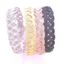 Bracelet Rigide tresse (vendus separement)  en Argent 925 /1000