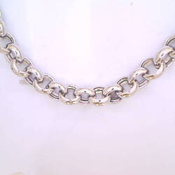 Chaine maille jaseron 45cm  en Argent 925 /1000
