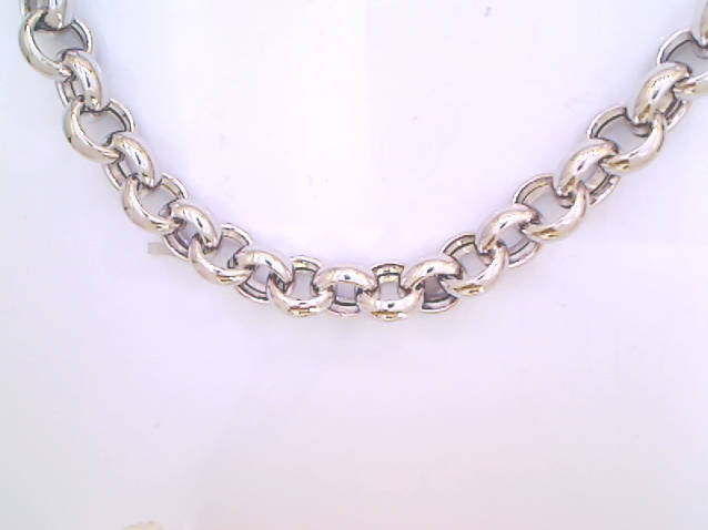 Chaine maille jaseron 45cm en Argent 925 /1000