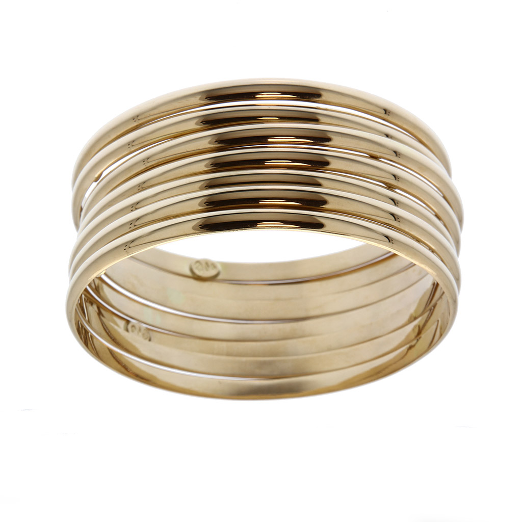 Bracelet Rigide semainier lisse ( prix par bracelet) en Or 750 / 1000 (18K)