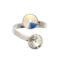 Bague motif Bague Duo Argent 925/00 rhodié (2