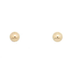 Paire de boucles à vis boule 5mm  en Or 750 / 1000 (18K)