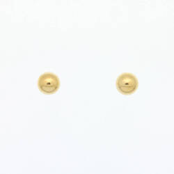 Paire de boucles à vis boule 6mm  en Or 750 / 1000 (18K)