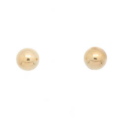 Paire de boucles à vis boule 7mm  en Or 750 / 1000 (18K)