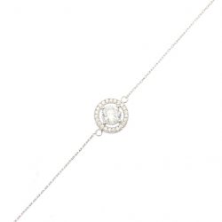 Gourmette motif zircon  en Or 750 / 1000 (18K)