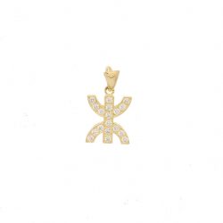 Pendentif religieux khabil pavé  en Or 750 / 1000 (18K)