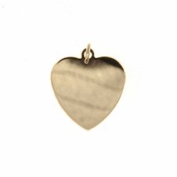 plaque coeur lisse  en Or 750 / 1000 (18K)
