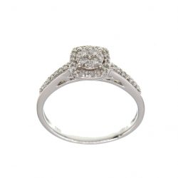 accompagne avec entourage Diamants 0.25 cts G SI2  en Or 750 / 1000 (18K)