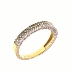 Alliance demi tour 3D  en Or 750 / 1000 (18K)