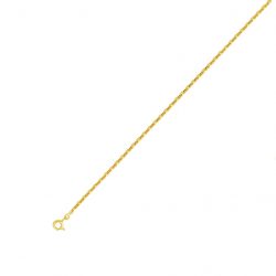 Chaine maille  forçat diamantée  en Or 750 / 1000 (18K)