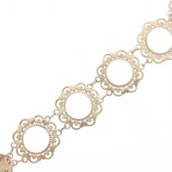 Gourmette porte piece 10frs coeur  en Or 750 / 1000 (18K)